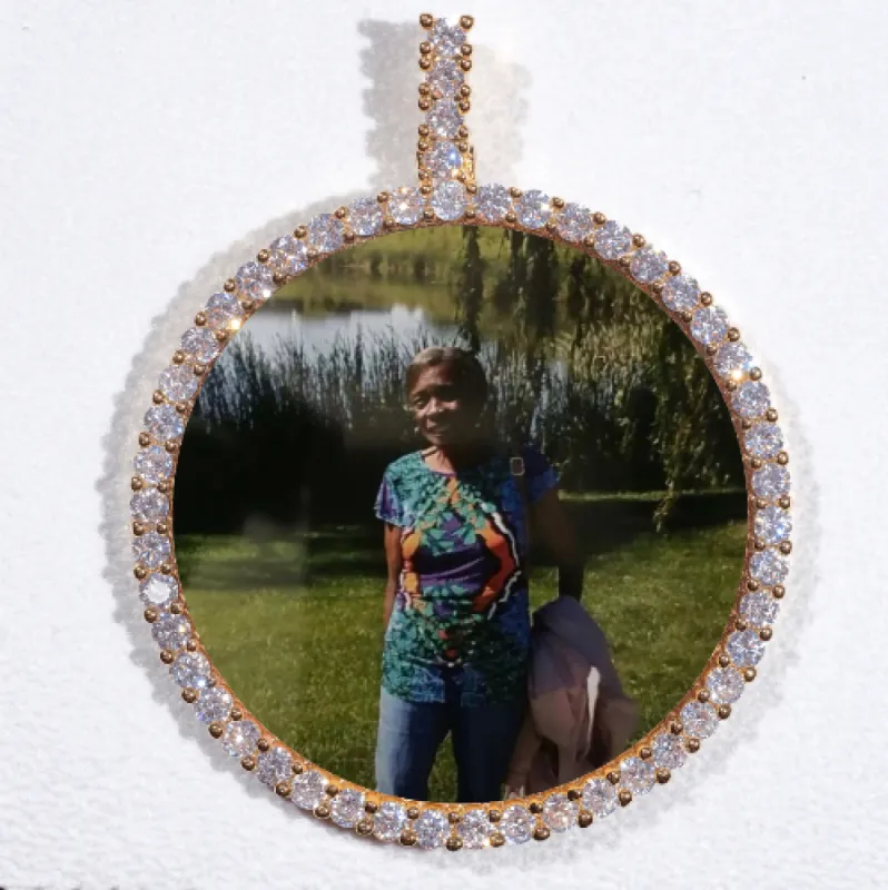 LARGE 3D CIRCLE CUSTOM PICTURE PENDANT sold by The GUU Shop