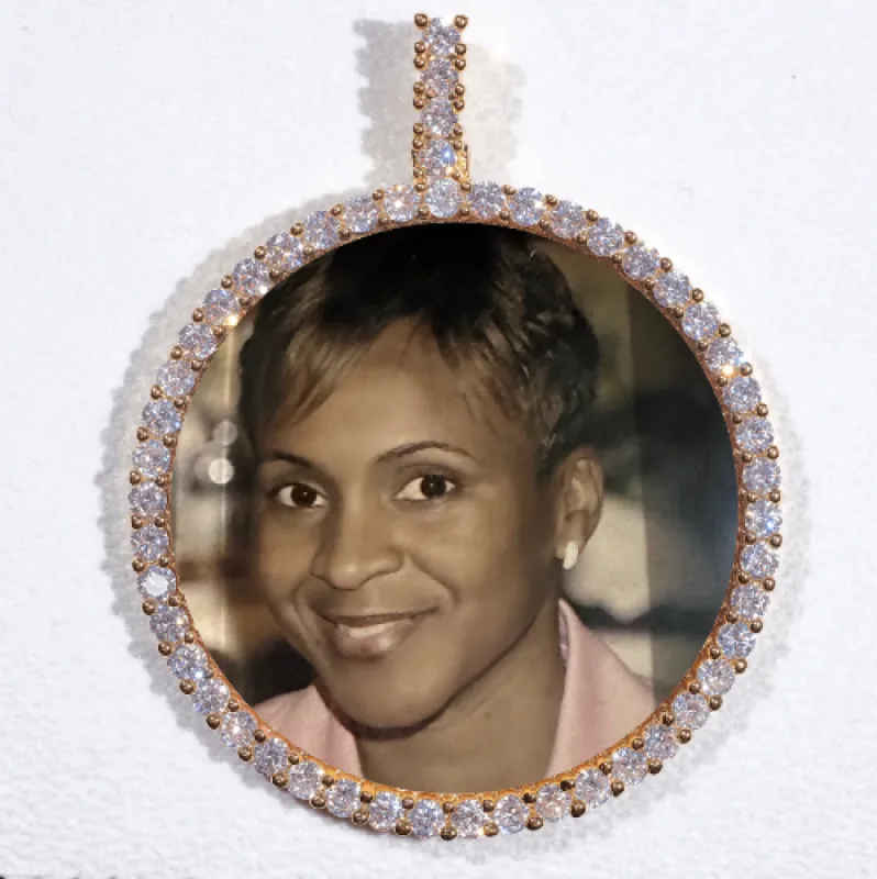 LARGE 3D CIRCLE CUSTOM PICTURE PENDANT sold by The GUU Shop