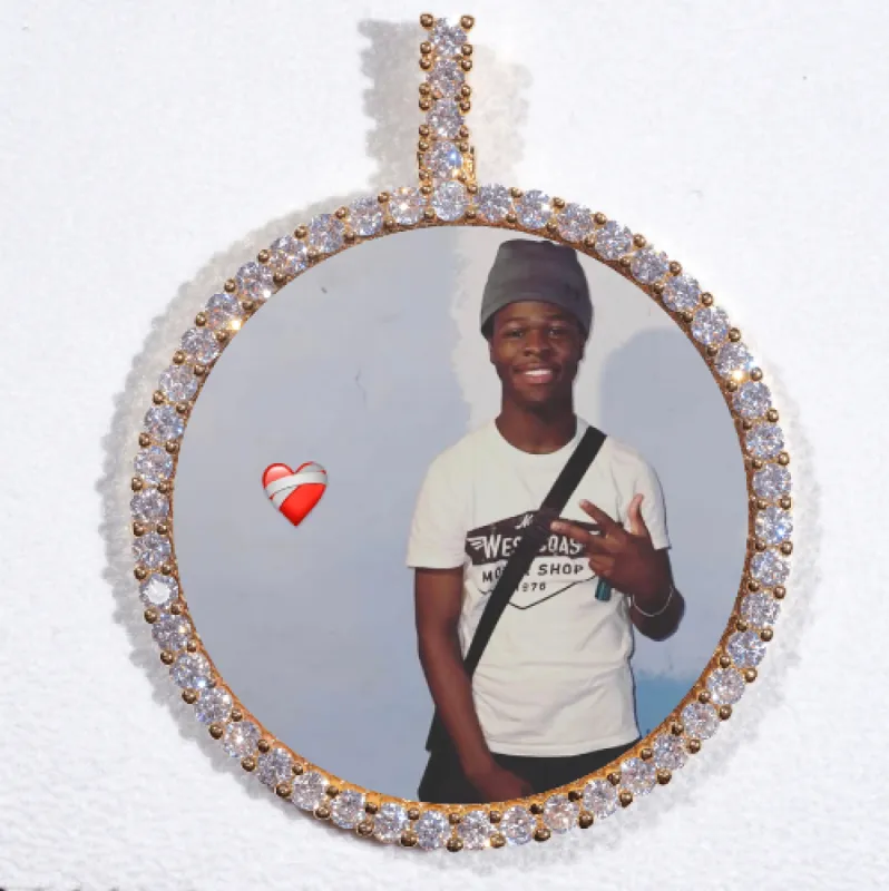 LARGE 3D CIRCLE CUSTOM PICTURE PENDANT sold by The GUU Shop