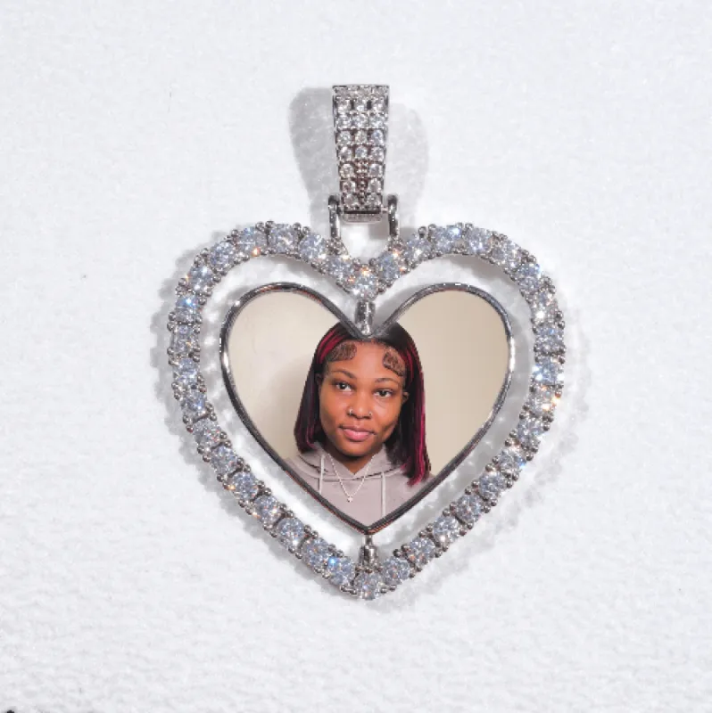 3D Spinning 2-Faced Heart Custom Picture Pendant sold by The GUU Shop