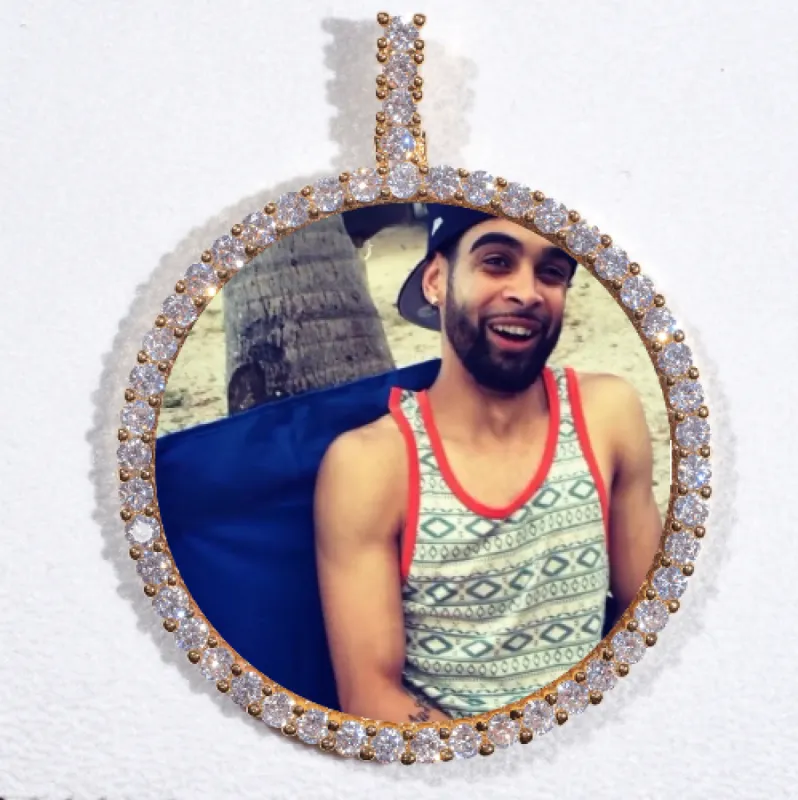 LARGE 3D CIRCLE CUSTOM PICTURE PENDANT sold by The GUU Shop