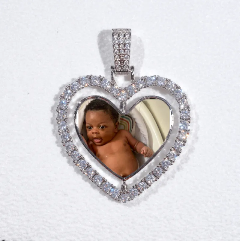 3D Spinning 2-Faced Heart Custom Picture Pendant sold by The GUU Shop