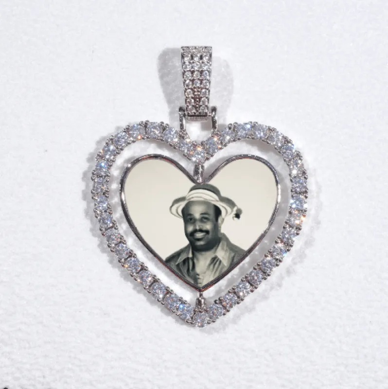 3D Spinning 2-Faced Heart Custom Picture Pendant sold by The GUU Shop