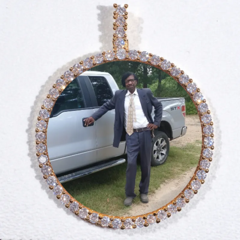 LARGE 3D CIRCLE CUSTOM PICTURE PENDANT sold by The GUU Shop