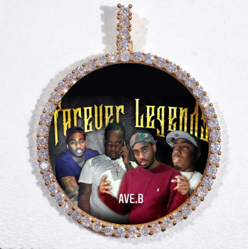 LARGE 3D CIRCLE CUSTOM PICTURE PENDANT sold by The GUU Shop