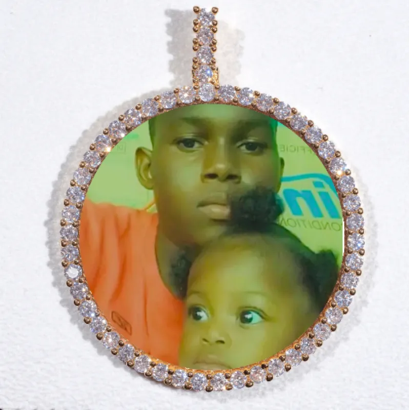 LARGE 3D CIRCLE CUSTOM PICTURE PENDANT sold by The GUU Shop