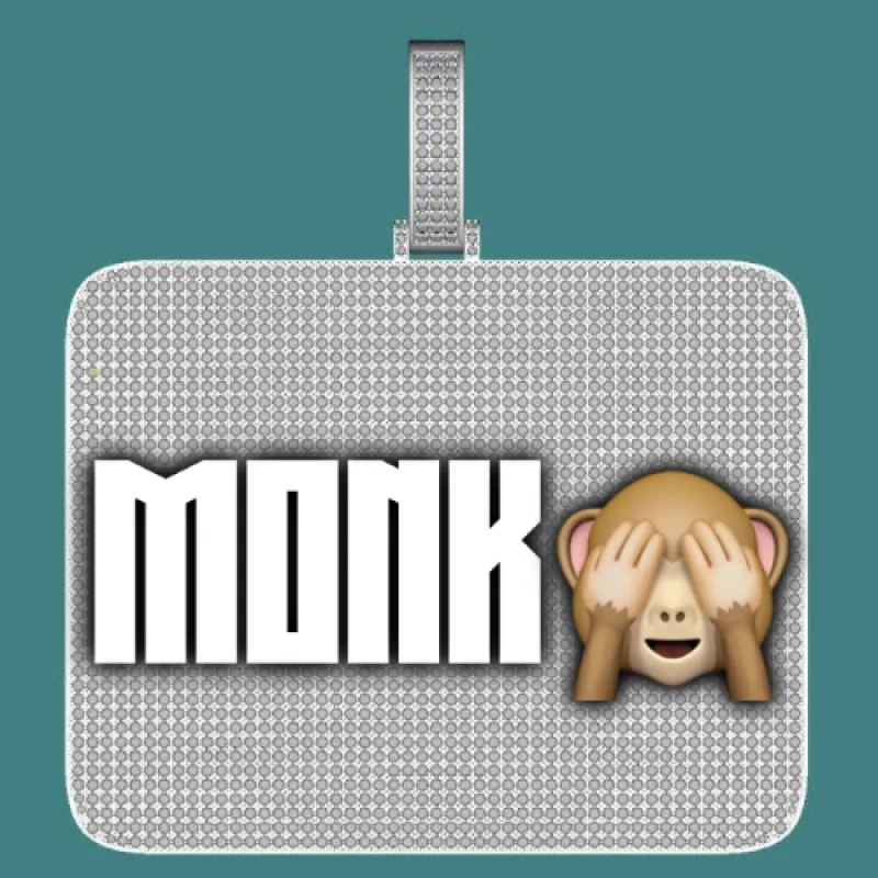 CUSTOM LETTER NECKLACE 3D BIG SQUARE sold by The GUU Shop