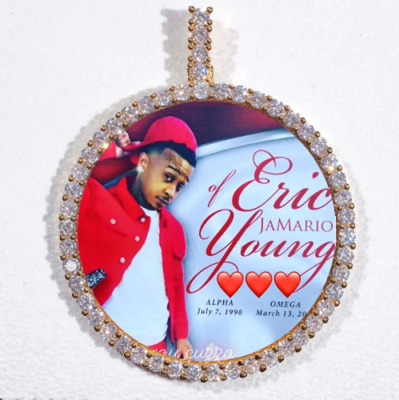 LARGE 3D CIRCLE CUSTOM PICTURE PENDANT sold by The GUU Shop