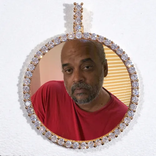 LARGE 3D CIRCLE CUSTOM PICTURE PENDANT sold by The GUU Shop