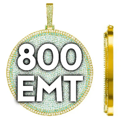 CUSTOM LETTER NECKLACE 3D BIG DISC sold by The GUU Shop