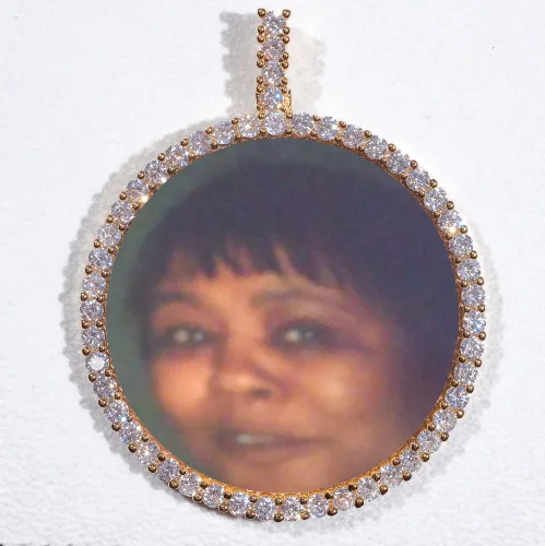 LARGE 3D CIRCLE CUSTOM PICTURE PENDANT sold by The GUU Shop