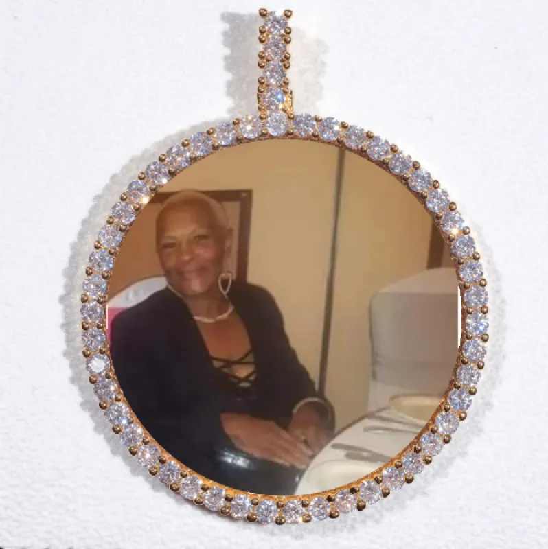 LARGE 3D CIRCLE CUSTOM PICTURE PENDANT sold by The GUU Shop