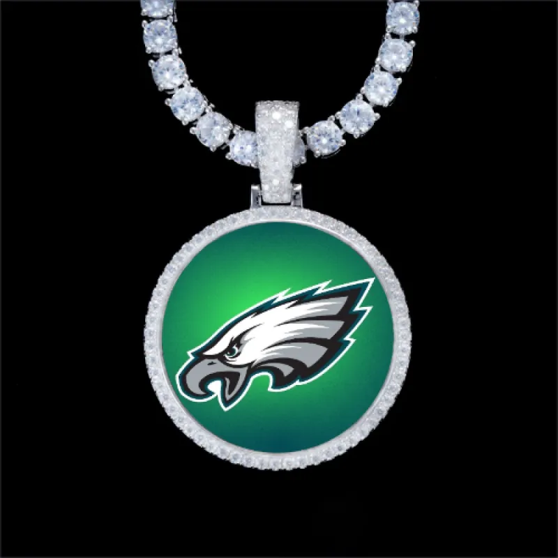 925S & VVS Moissanite 3D Circle Custom Picture Pendant sold by The GUU Shop