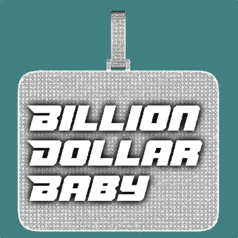 CUSTOM LETTER NECKLACE 3D BIG SQUARE sold by The GUU Shop