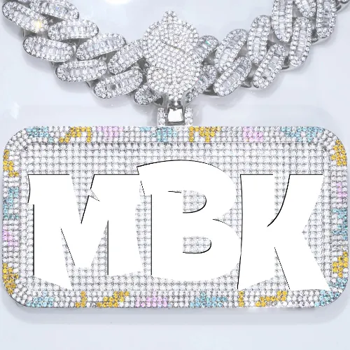 CUSTOM LETTER NECKLACE 3D COLORFUL SQUARE sold by The GUU Shop