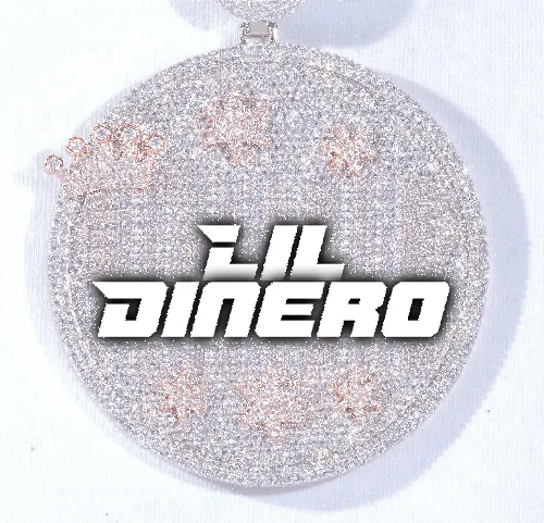 CUSTOM LETTER NECKLACE 3D BIG CROWN DISC sold by The GUU Shop