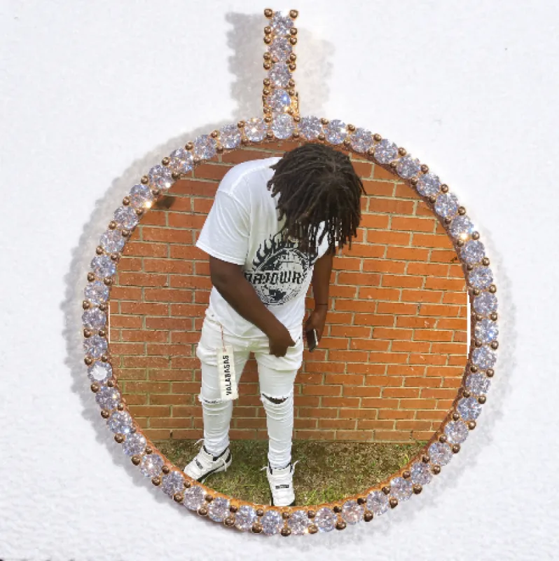 LARGE 3D CIRCLE CUSTOM PICTURE PENDANT sold by The GUU Shop