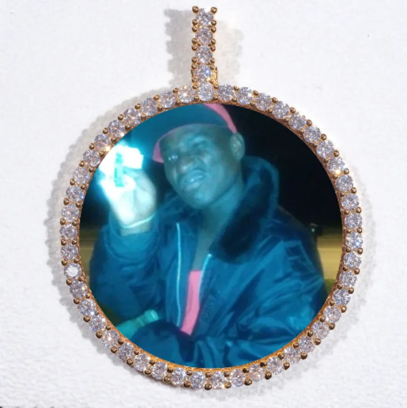 LARGE 3D CIRCLE CUSTOM PICTURE PENDANT sold by The GUU Shop