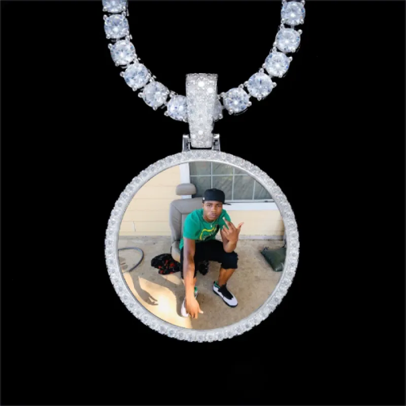 CUSTOM LETTER NECKLACE 3D BIG DISC sold by The GUU Shop