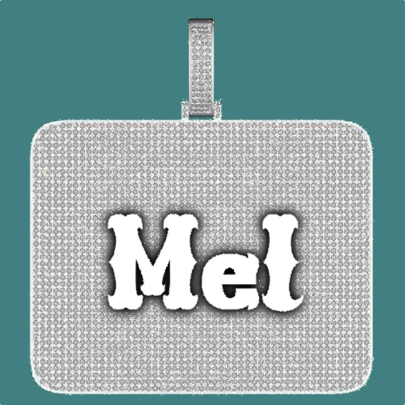 CUSTOM LETTER NECKLACE 3D BIG SQUARE sold by The GUU Shop