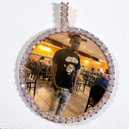 LARGE 3D CIRCLE CUSTOM PICTURE PENDANT sold by The GUU Shop