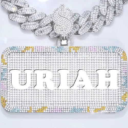 CUSTOM LETTER NECKLACE 3D COLORFUL SQUARE sold by The GUU Shop