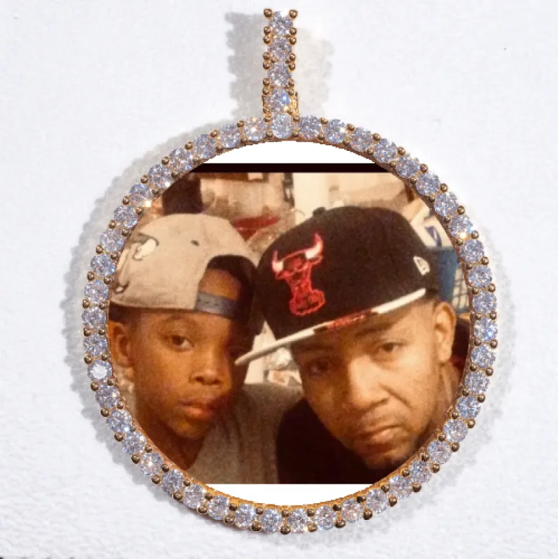LARGE 3D CIRCLE CUSTOM PICTURE PENDANT sold by The GUU Shop