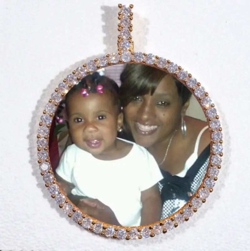 LARGE 3D CIRCLE CUSTOM PICTURE PENDANT sold by The GUU Shop