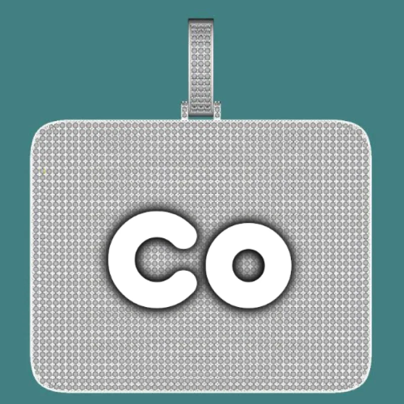 CUSTOM LETTER NECKLACE 3D BIG SQUARE sold by The GUU Shop