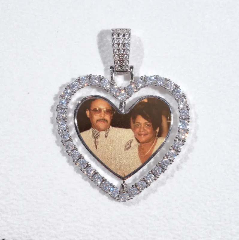 3D Spinning 2-Faced Heart Custom Picture Pendant sold by The GUU Shop