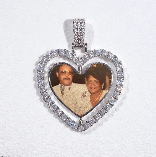 3D Spinning 2-Faced Heart Custom Picture Pendant sold by The GUU Shop