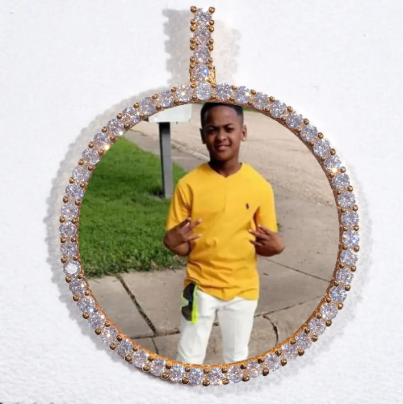 LARGE 3D CIRCLE CUSTOM PICTURE PENDANT sold by The GUU Shop