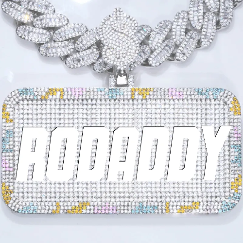 CUSTOM LETTER NECKLACE 3D COLORFUL SQUARE sold by The GUU Shop