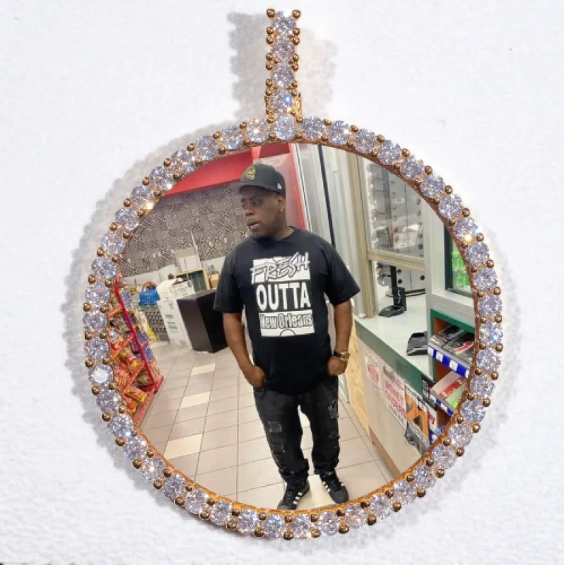LARGE 3D CIRCLE CUSTOM PICTURE PENDANT sold by The GUU Shop