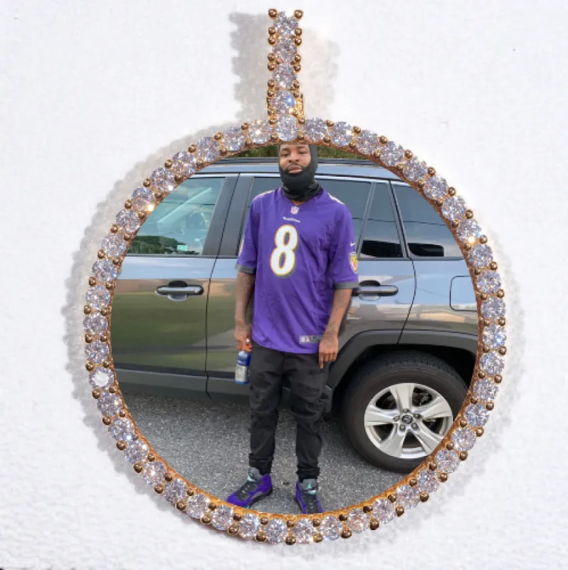 LARGE 3D CIRCLE CUSTOM PICTURE PENDANT sold by The GUU Shop