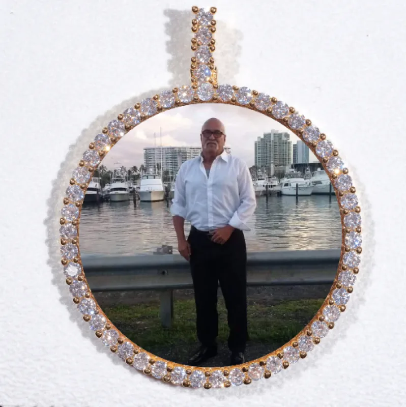 LARGE 3D CIRCLE CUSTOM PICTURE PENDANT sold by The GUU Shop