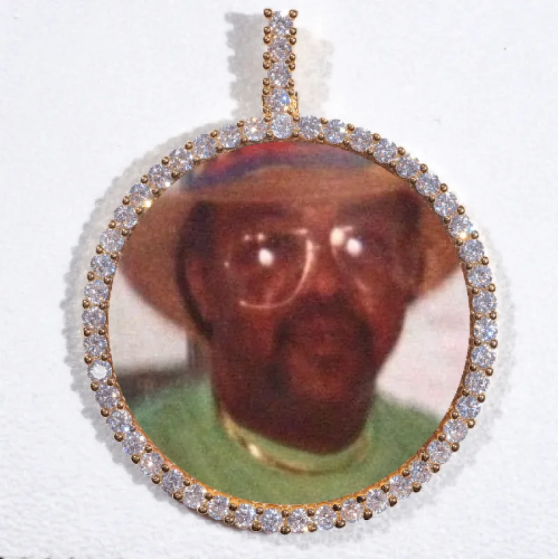 LARGE 3D CIRCLE CUSTOM PICTURE PENDANT made by The GUU Shop