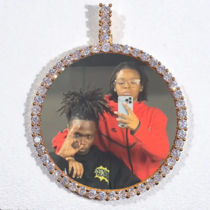 LARGE 3D CIRCLE CUSTOM PICTURE PENDANT sold by The GUU Shop