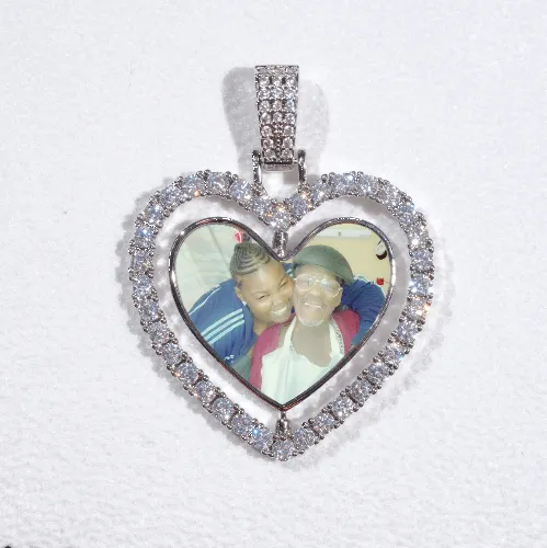 3D Spinning 2-Faced Heart Custom Picture Pendant sold by The GUU Shop