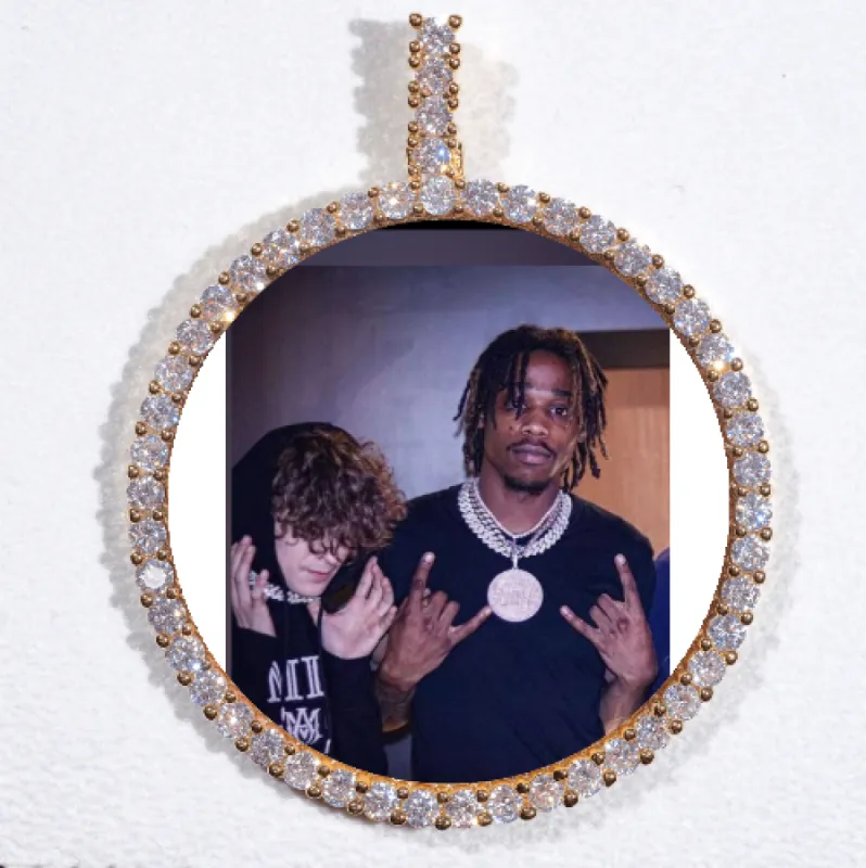 LARGE 3D CIRCLE CUSTOM PICTURE PENDANT sold by The GUU Shop