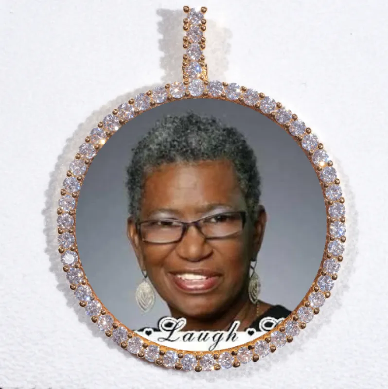 LARGE 3D CIRCLE CUSTOM PICTURE PENDANT sold by The GUU Shop