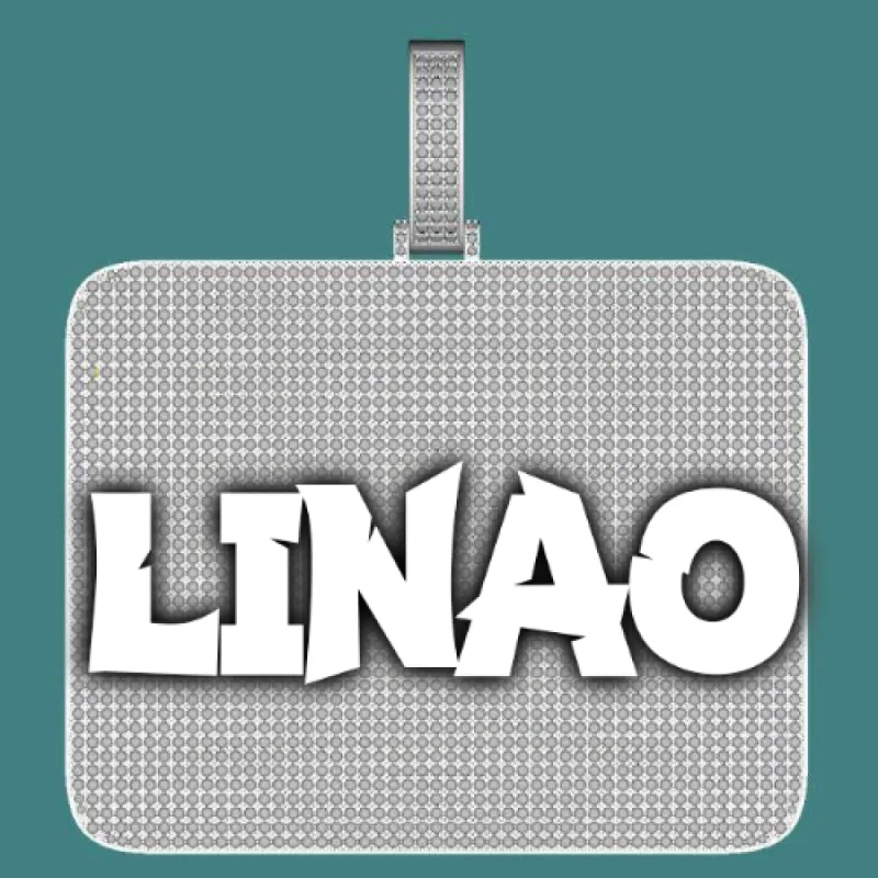 CUSTOM LETTER NECKLACE 3D BIG SQUARE sold by The GUU Shop