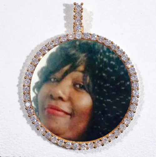 LARGE 3D CIRCLE CUSTOM PICTURE PENDANT sold by The GUU Shop