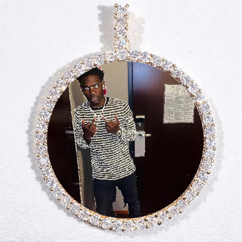 LARGE 3D CIRCLE CUSTOM PICTURE PENDANT sold by The GUU Shop