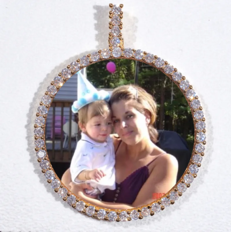 LARGE 3D CIRCLE CUSTOM PICTURE PENDANT sold by The GUU Shop