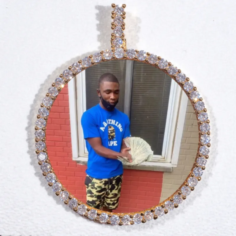 LARGE 3D CIRCLE CUSTOM PICTURE PENDANT sold by The GUU Shop