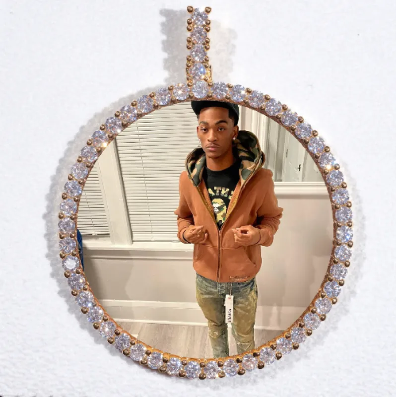 LARGE 3D CIRCLE CUSTOM PICTURE PENDANT sold by The GUU Shop