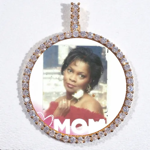 LARGE 3D CIRCLE CUSTOM PICTURE PENDANT sold by The GUU Shop