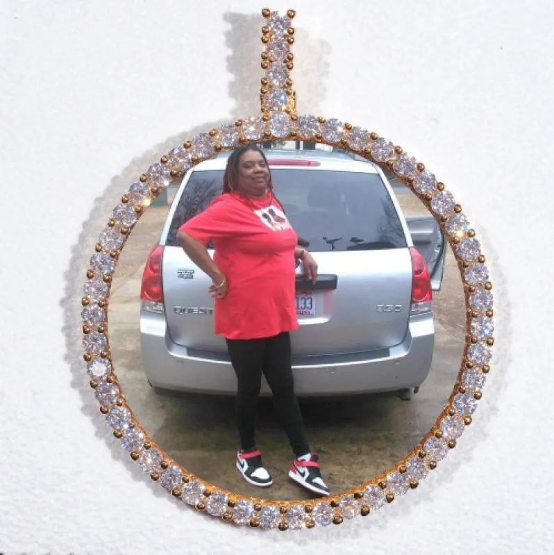 LARGE 3D CIRCLE CUSTOM PICTURE PENDANT sold by The GUU Shop