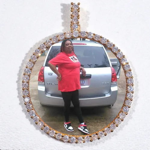 LARGE 3D CIRCLE CUSTOM PICTURE PENDANT sold by The GUU Shop